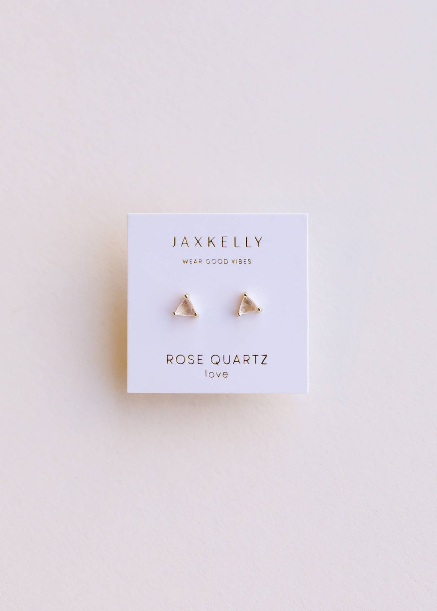 Rose Quartz Mini Energy Gem Earring
