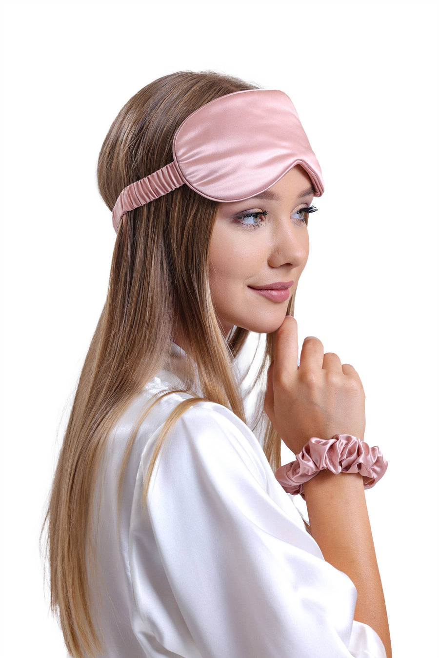 100% Pure Silk 3D Contour Sleep Mask - Rose Gold