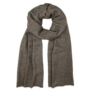 Espresso Handloom Cashmere Scarf