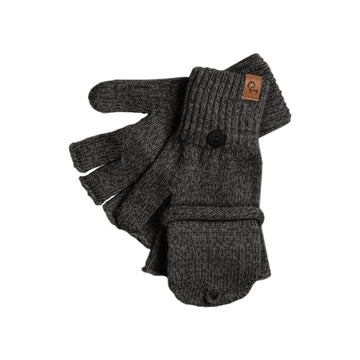 Women's Convertible Gloves Knitted Merino: Dark gray / One Size