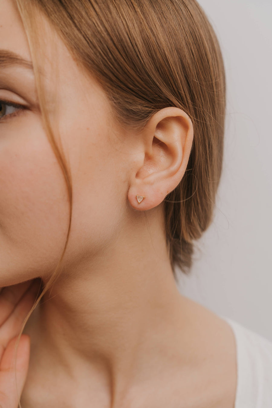 Rose Quartz Mini Energy Gem Earring