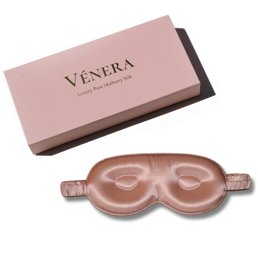 100% Pure Silk 3D Contour Sleep Mask - Rose Gold