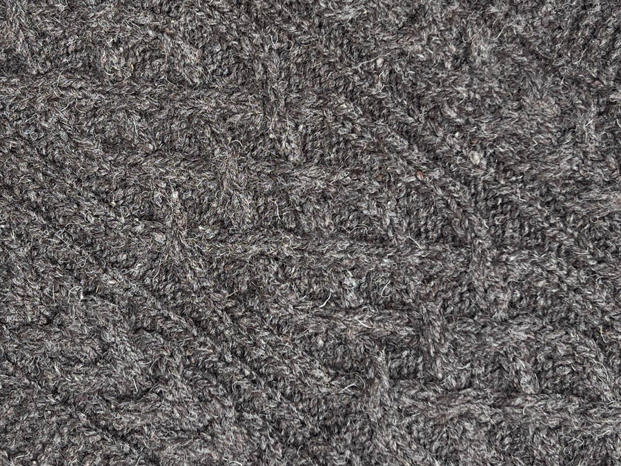 Alpaca Hand Crocheted Cable Knit Scarves - Charcoal