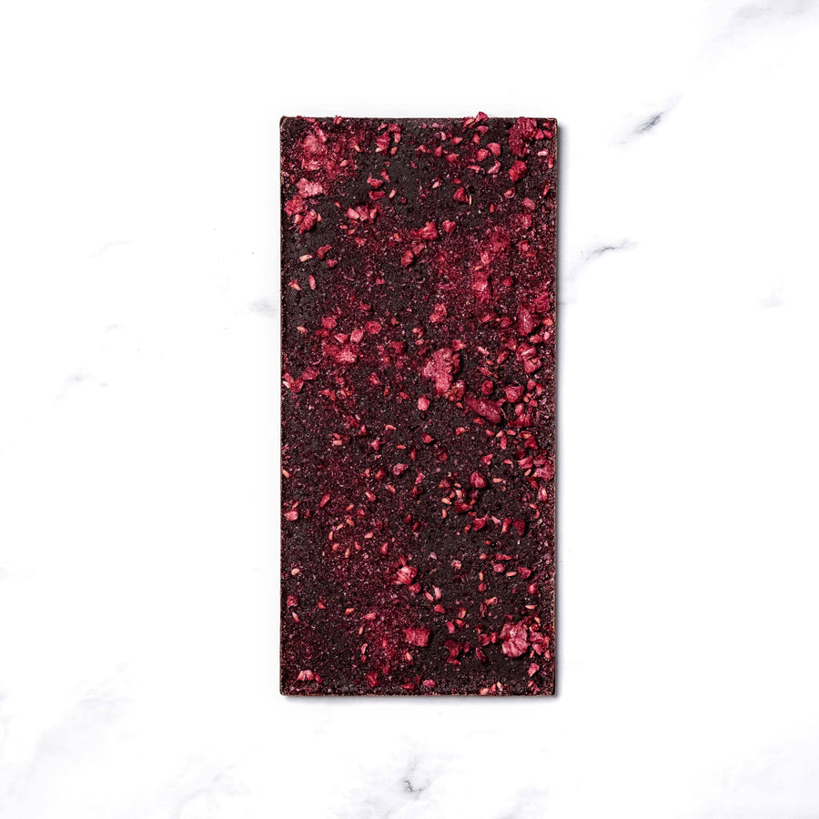 The Après Raspberry & White Wine Infused Chocolate Bar 70%