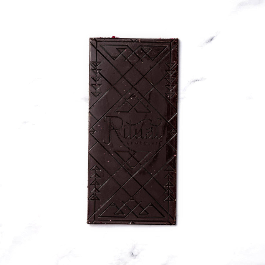 The Après Raspberry & White Wine Infused Chocolate Bar 70%