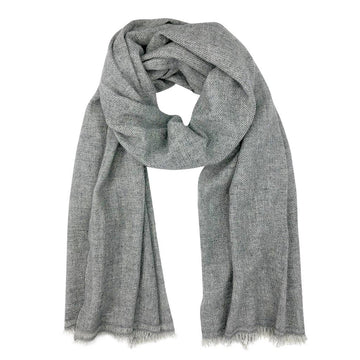 Gray Handloom Cashmere Scarf