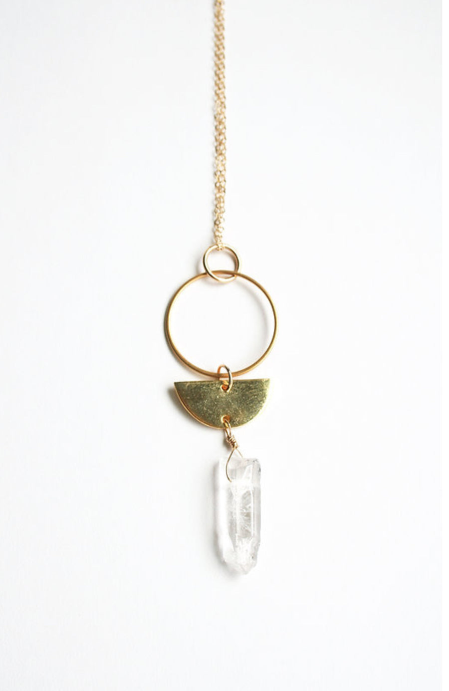 Crystal Half Moon Necklace