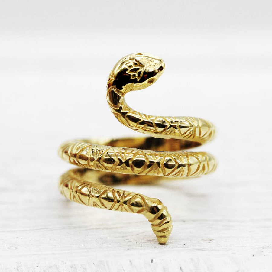 Rattlesnake Lotus Ring