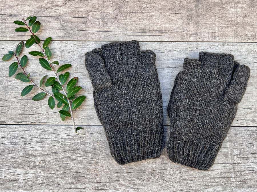 Hand Crocheted Cable Knit Mittens