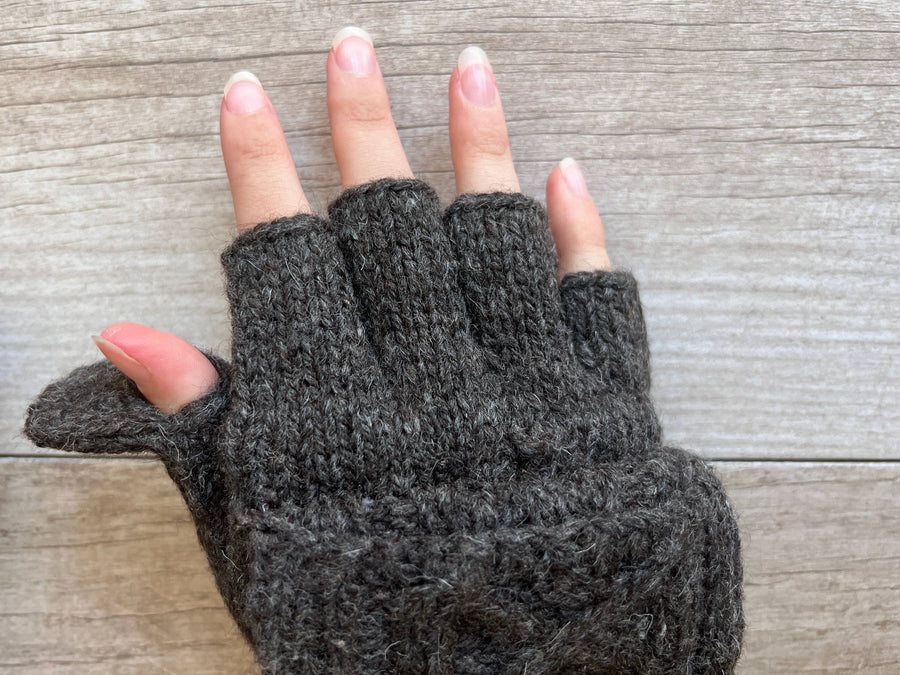 Hand Crocheted Cable Knit Mittens